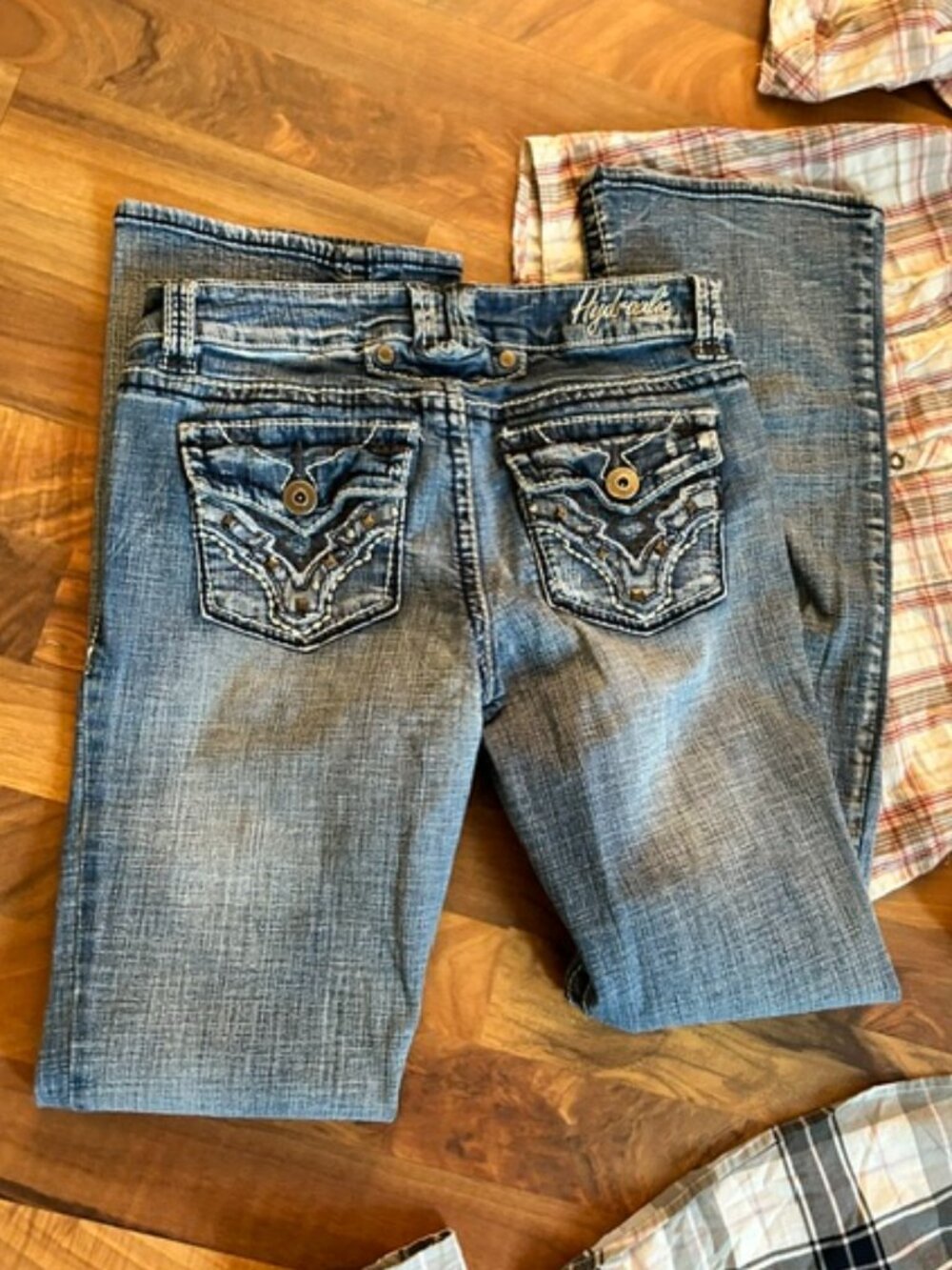 Hydraulic size 5 / 6 womans blue jeans denim pants six five stretch